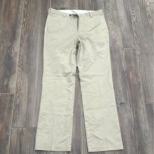 Roundtree & Yorke Chino Pants Men 30x30 Khaki Tan Straight Fit EUC